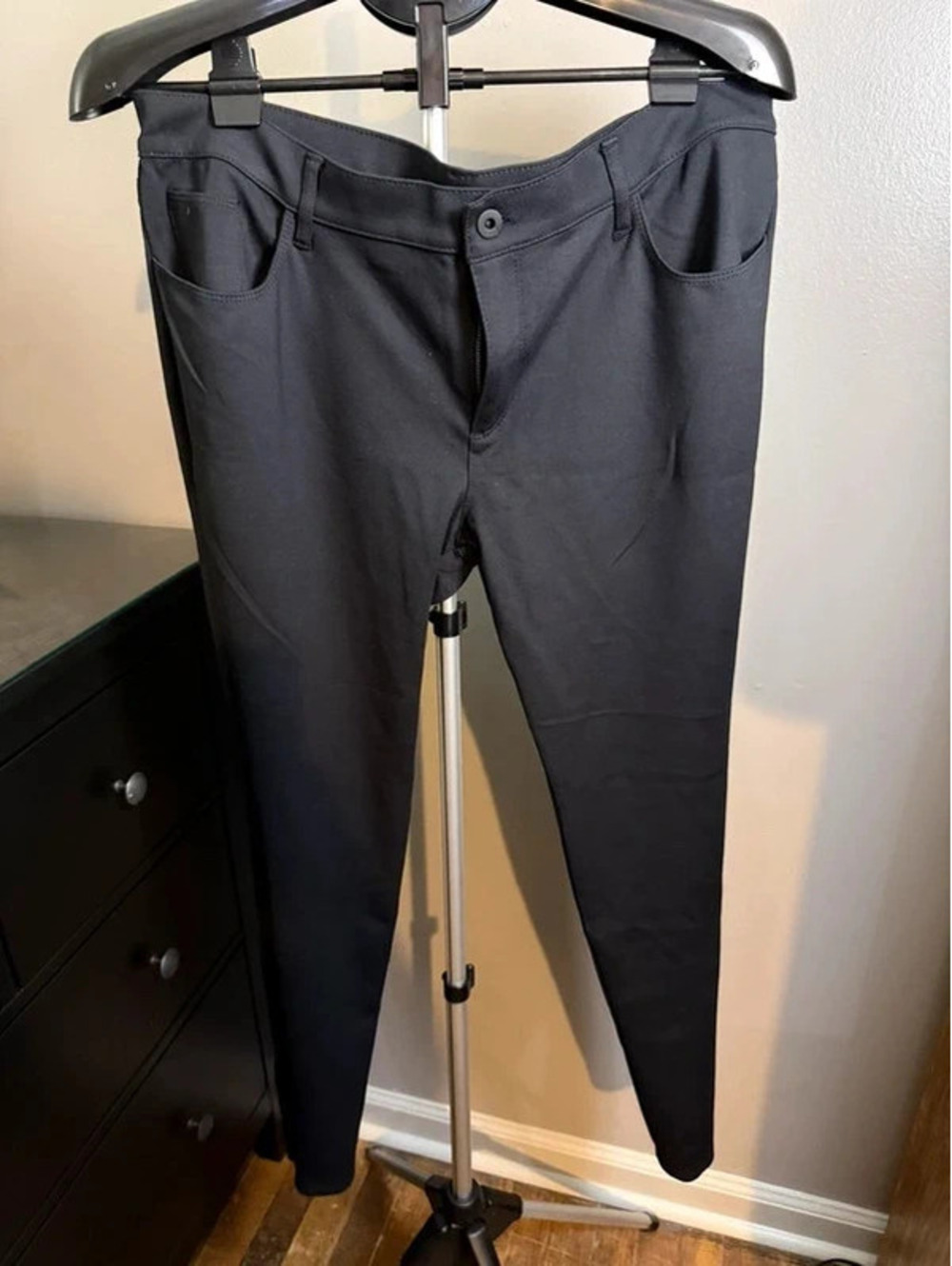 Yummie by Heather Thomson Black Ponte Slim Jeans XL New